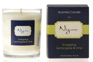 Energizing Lemongrass and Lime Scented Candle by Nizou