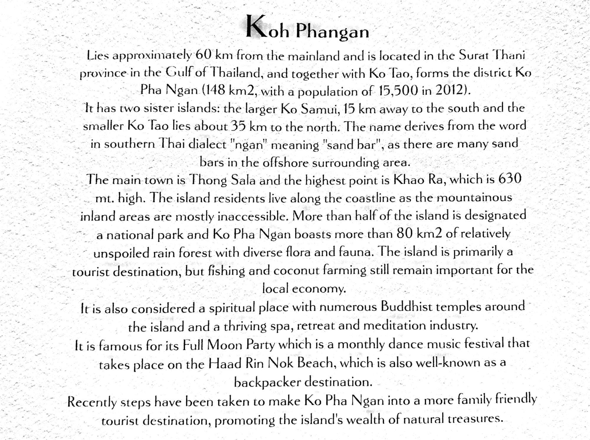 Koh Phangan information