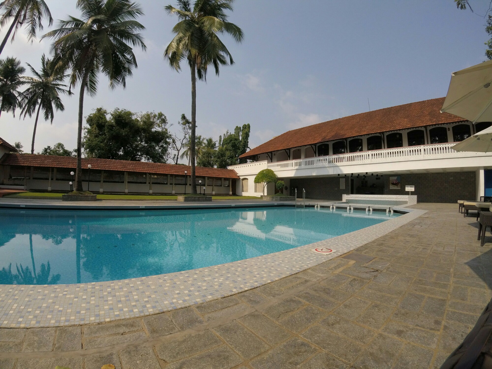 The pool at the Casino Hotel in Cochin