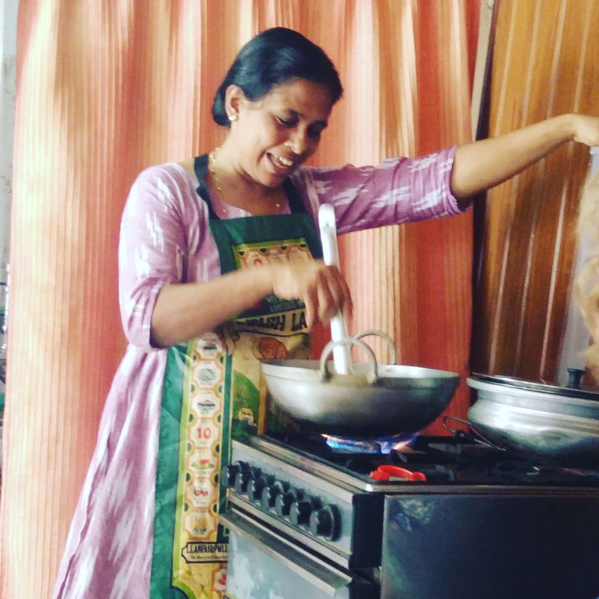 Maria, our cookery teacher in Kerala