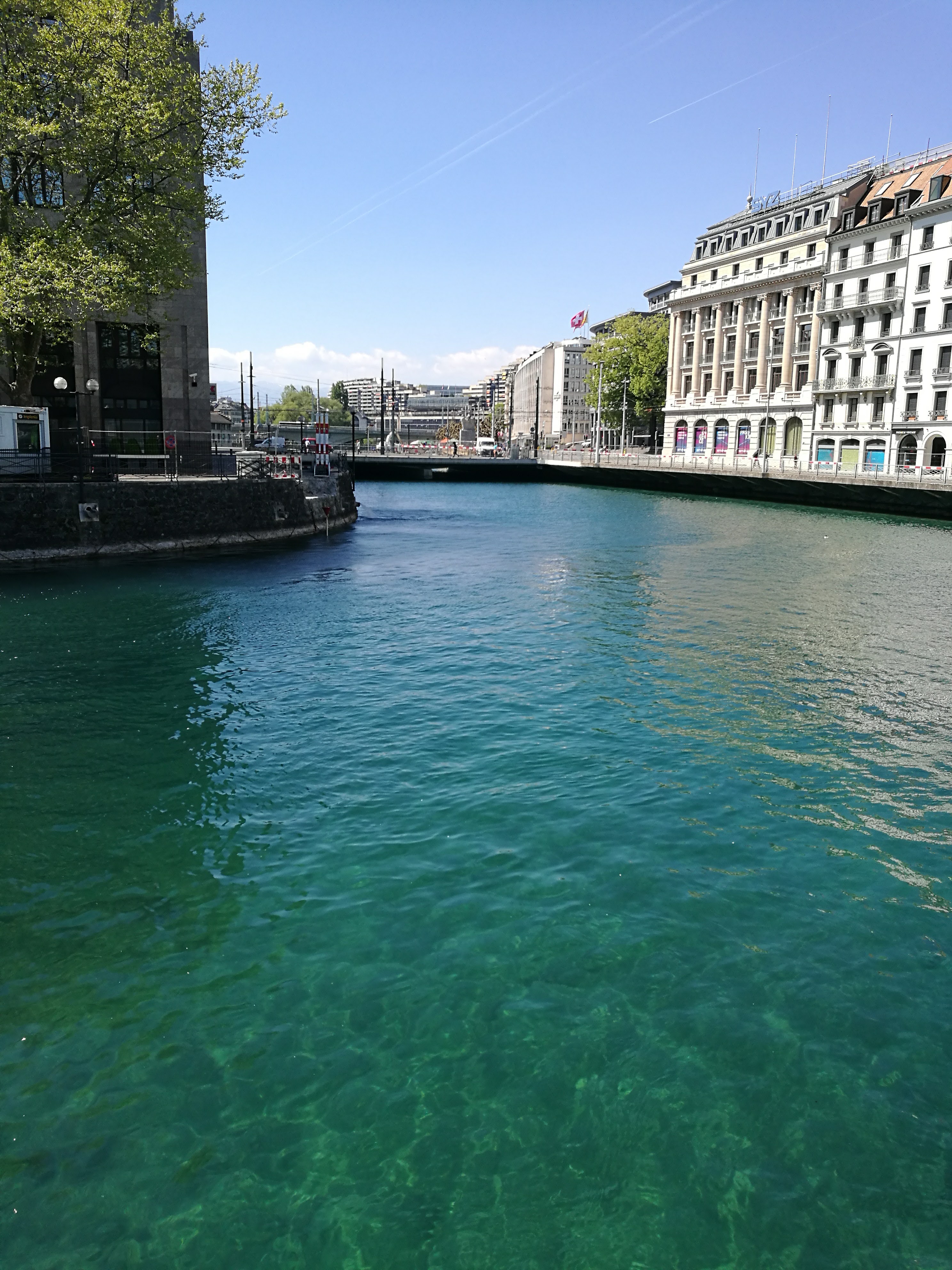Clear water in Geneva City Centre