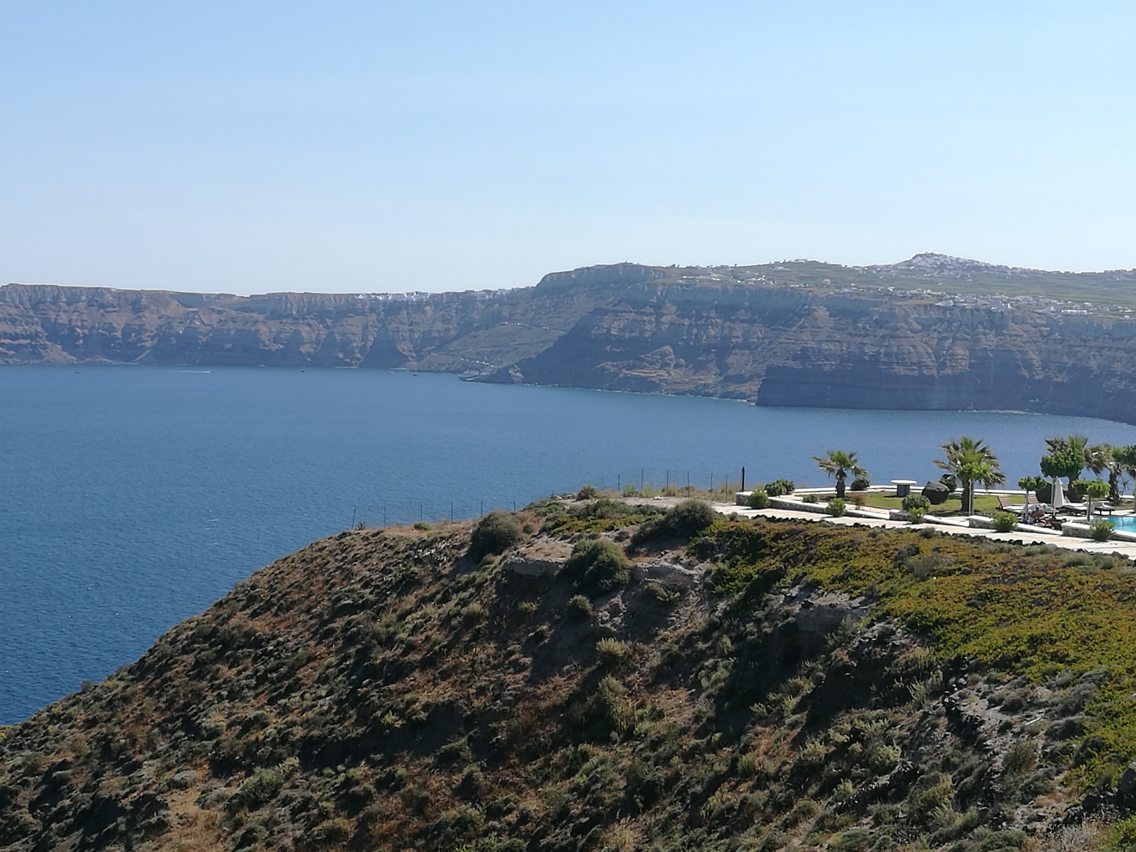 View of Santorini from Akrotiri