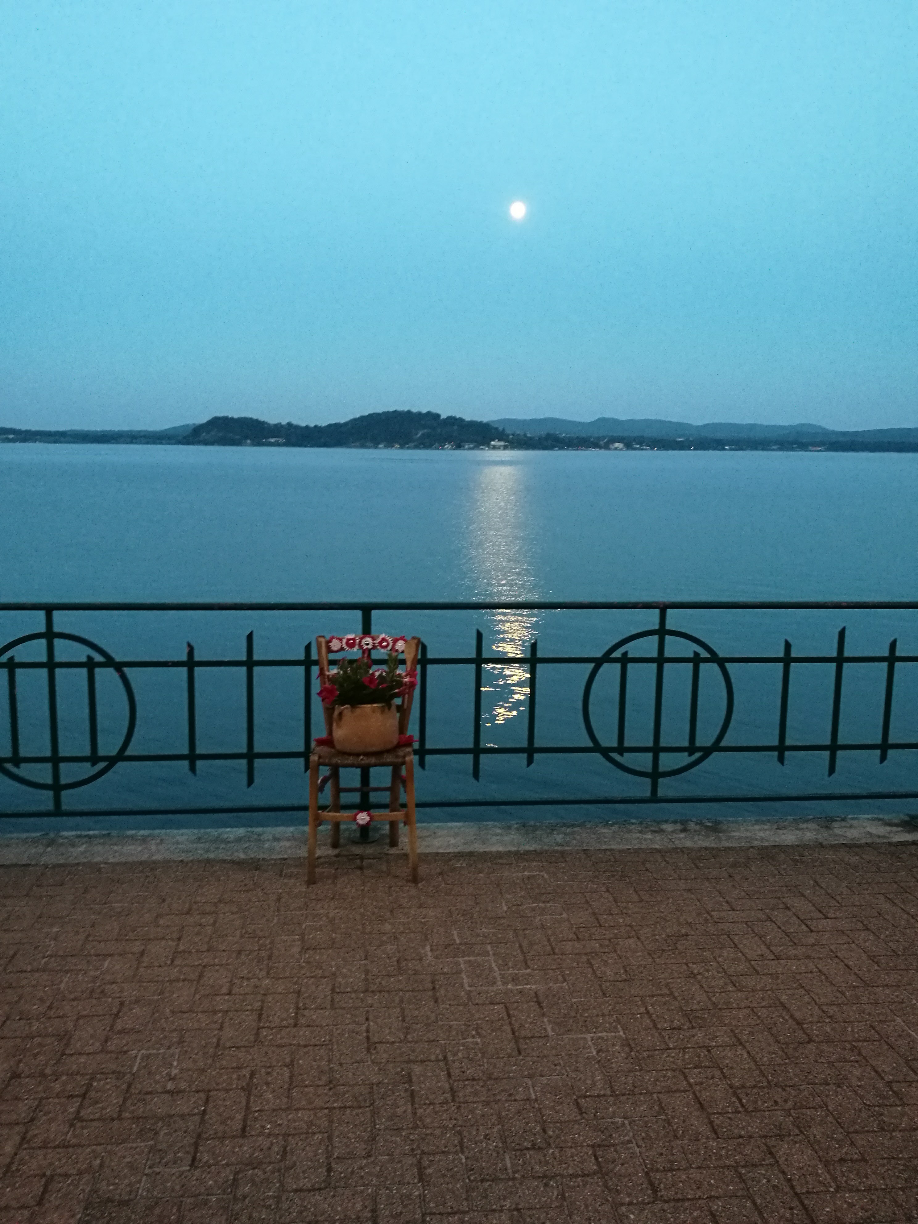 The moon over Lake Maggiore