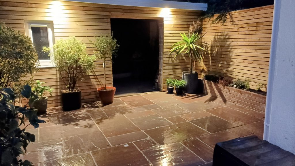 A rainy night in our outside space