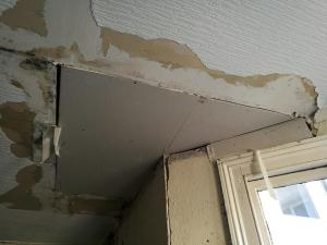 Repair work on the dining room ceiling